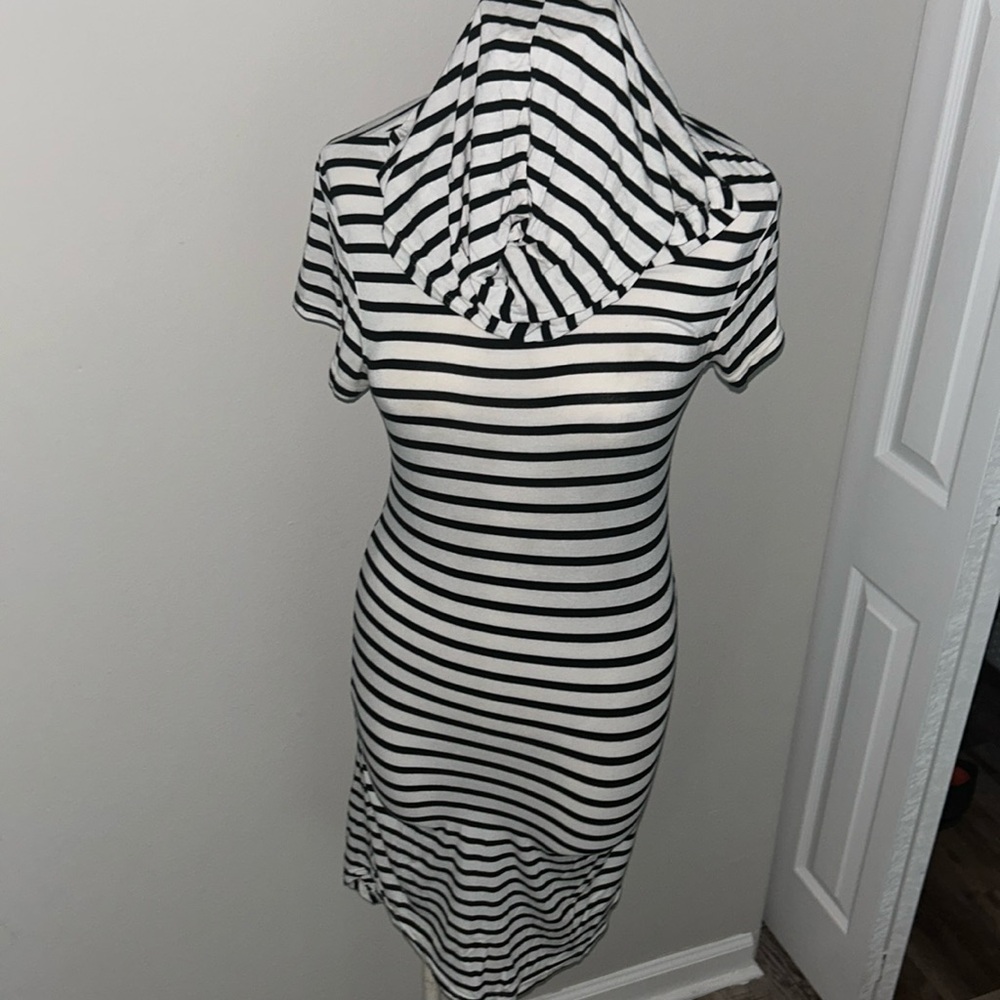 Black & White Striped Christian Siriano Dress